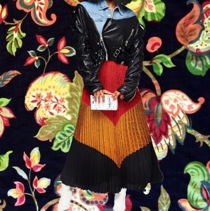 Bronze pleated skirt